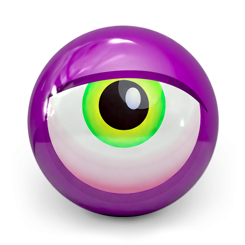 Monster Eyeball- Purple